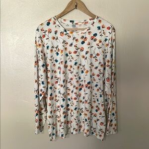 NWOT Lands' End Floral Long Sleeve Top